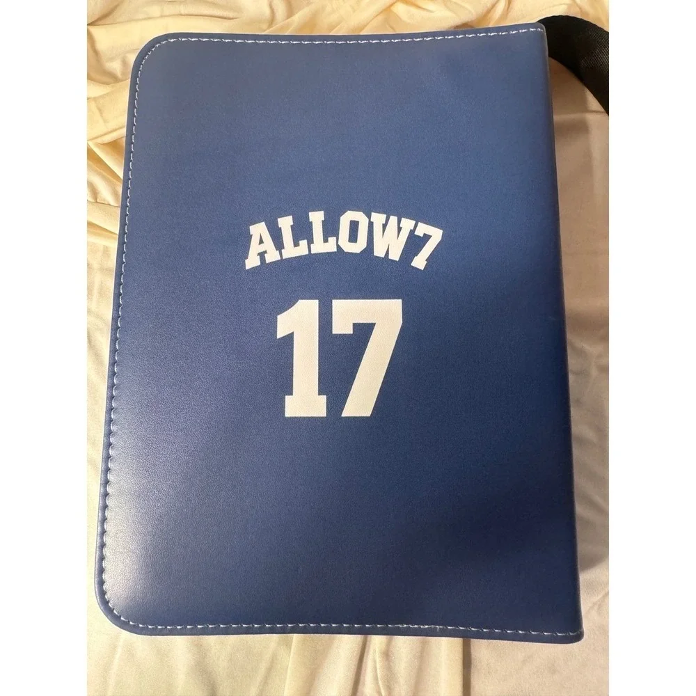 Allowz 17‎ Sports Trading Card Binder Zippered Album Navy Blue Collector Case